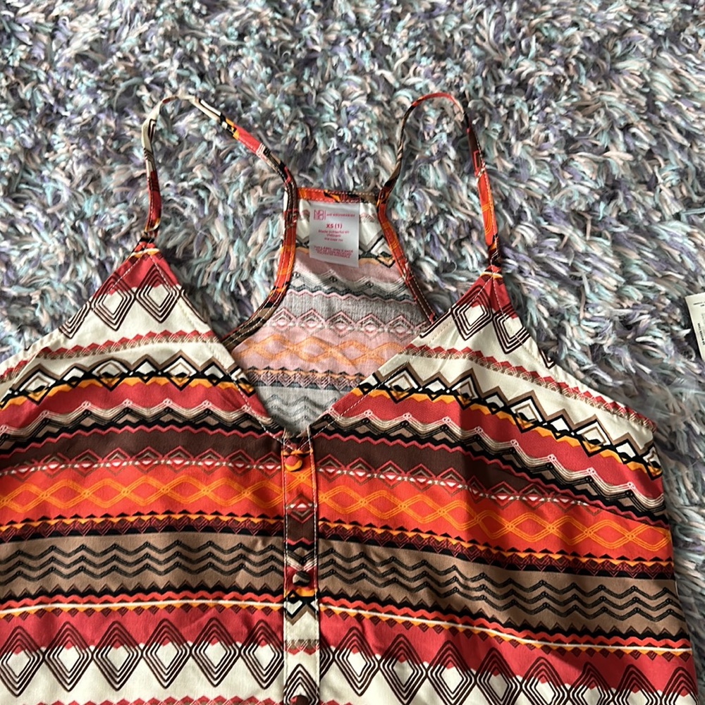 No Boundaries Juniors Print Tank Top XS - Picture 6 of 10